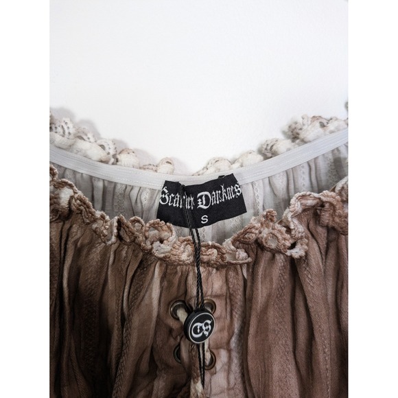 Scarlet Darkness Top Women's Small Off The Shoulder Pirate Steampunk Costume - Picture 2 of 6